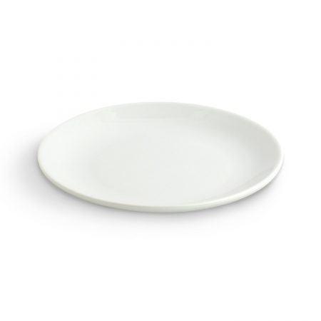 Urban Snackers Coupe Plate 18 cm, White Porcelain, for Serving Breakfast and Snacks|Gifting Accessories|in Hotels, Kitchen, Home, Restaurant