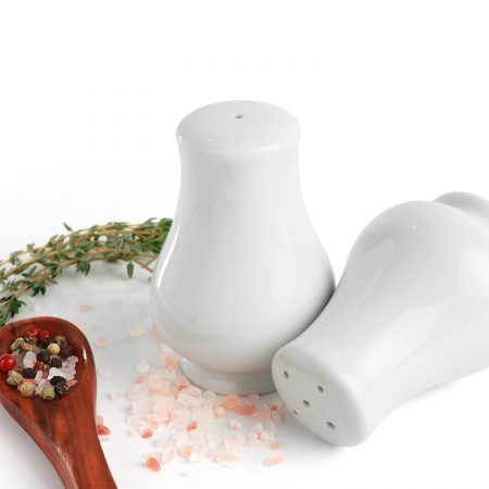 Urban Snackers Titan Pepper & Salt Pot 3"/8 cm, White Porcelain Pot, For Dining Table, Kitchen and Hotel