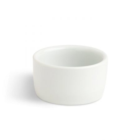 Urban Snackers Round Shaped Dip Pot 6.5cm, White Porcelian, for Baking, Serving Sauce, Dips, Chutneys for Home, Kitchen and Hotel