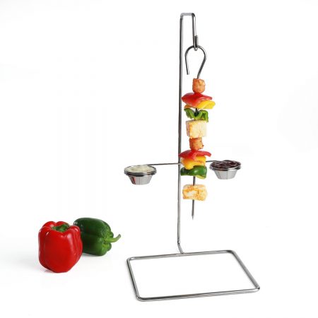 Urban Sanckers Stainless Steel Barbeque Stand with Dips, Barbeque and Kabab Stand, for Home, Kitchen, Hotel & Restaurants