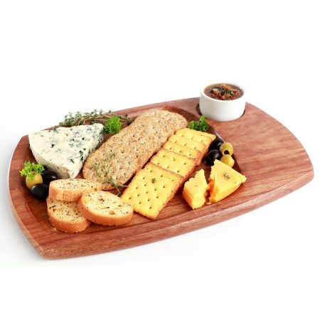 Urban Snackers Combo of 2 Pcs (Wooden Platter 36 cm, One Cup Teapot 12 Oz/34 Cl)|Gifting Accessories|In Hotels, Kitchen, Home, Restaurant