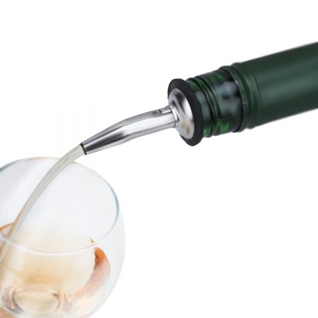 Urban Snackers Liquor Spirit Pourer Free Flow Wine Liquor Bottle Pour Dispenser Spout Rubber Stopper (Stainless Steel)