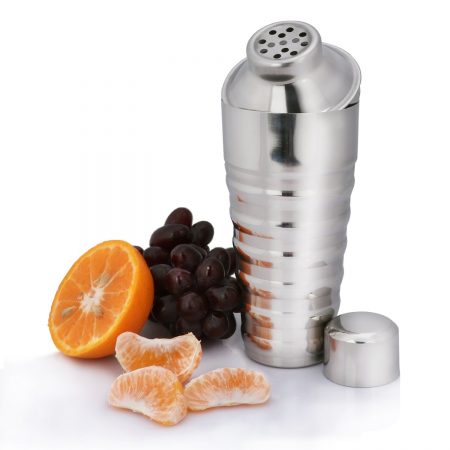 Urban Snackers Cocktail Shaker, Mocktail Shaker, Drink Mixer, Cocktail Mixer 28 Oz With Rib (Stainless Steel)