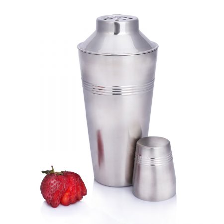 Urban Snackers Cocktail Shaker, Mocktail Shaker, Drink Mixer, Cocktail Mixer - 28 Oz 4 Line (Stainless Steel)