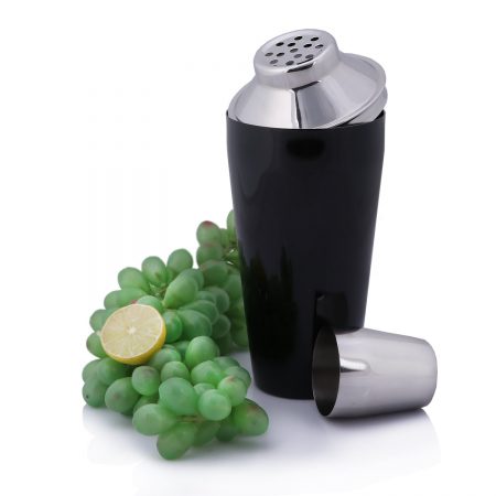 Urban Snackers Cocktail Shaker, Mocktail Shaker, Drink Mixer, Cocktail Mixer - Regular 28 Oz Black Color (Stainless Steel)