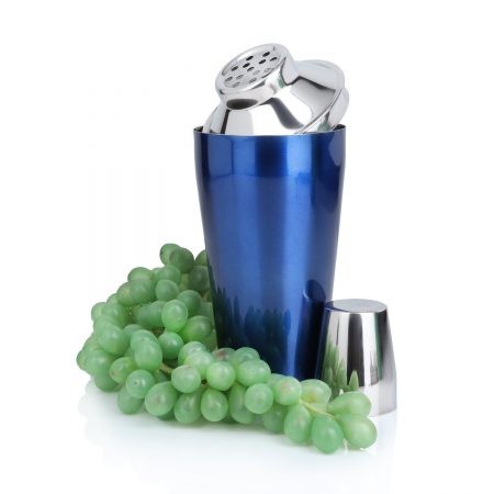 Urban Snackers Cocktail Shaker, Mocktail Shaker, Drink Mixer, Cocktail Mixer - Regular 28 Oz Blue Color (Stainless Steel)