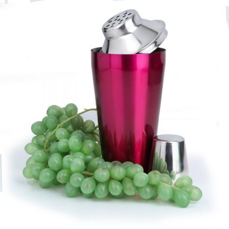Urban Snackers Cocktail Shaker, Mocktail Shaker, Drink Mixer, Cocktail Mixer - Regular 28 Oz Pink Color (Stainless Steel)