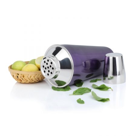 Urban Snackers Cocktail Shaker, Mocktail Shaker, Drink Mixer, Cocktail Mixer - Regular 28 Oz Purple Color (Stainless Steel)