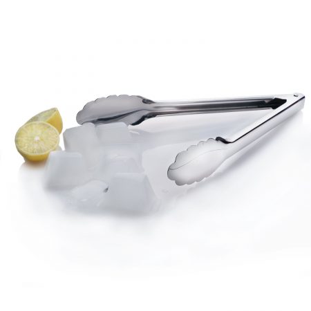 Urban Snackers Stainless Steel Clam Shell Locking Serving Tong for Salad/Roti / Chapati - 10 Kitchen and Bar Serving Accessories