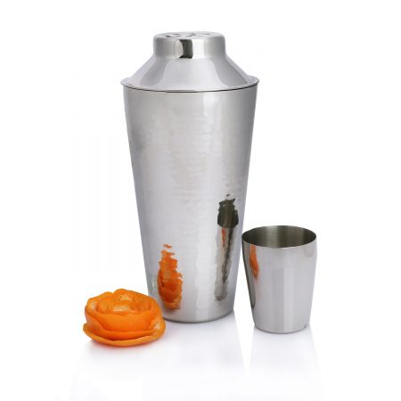 Urban Snackers Cocktail Shaker, Mocktail Shaker, Drink Mixer, Cocktail Mixer- Regular 28 Oz - Hammered (Stainless Steel)